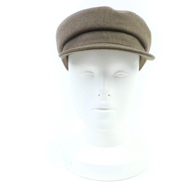 未使用品☆HERMES エルメス ドーヴィル カシミヤ100％ シルバー金具 セリエ金具 キャスケット ブラウン系 58 保存袋付き 仏製 レディース_2
