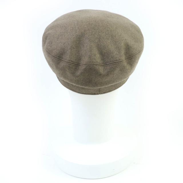 未使用品☆HERMES エルメス ドーヴィル カシミヤ100％ シルバー金具 セリエ金具 キャスケット ブラウン系 58 保存袋付き 仏製 レディース_4