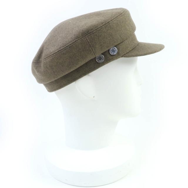 未使用品☆HERMES エルメス ドーヴィル カシミヤ100％ シルバー金具 セリエ金具 キャスケット ブラウン系 58 保存袋付き 仏製 レディース_5