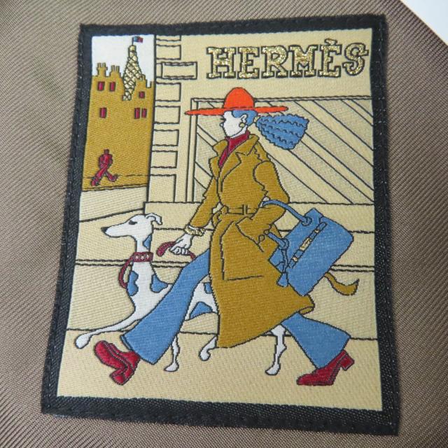 未使用品☆HERMES エルメス ドーヴィル カシミヤ100％ シルバー金具 セリエ金具 キャスケット ブラウン系 58 保存袋付き 仏製 レディース_7