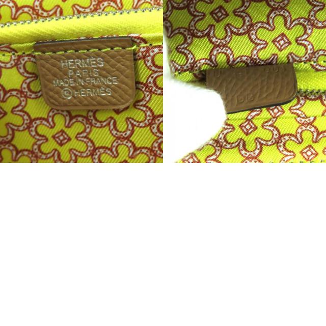美品★HERMES エルメス アザップロング シルクイン チャイ ヴォーエプソン ラウンドZIP ロングウォレット 長財布 U刻印 箱付 仏製_9