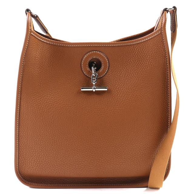 美品△HERMES エルメス ヴェスパPM トゴ ゴールド シルバー金具 ショルダーバッグ □G刻印 保存袋付き フランス製 レディース オススメ◎