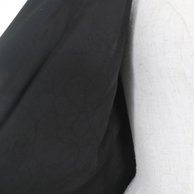 美品☆CHANEL シャネル 03A P21990W03211 ウール シルク ココマークピラミッドボタン ジャケット ブラック 40 仏製 正規品 レディース_4