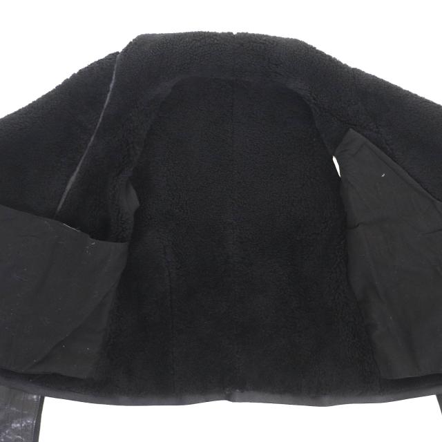 美品△Rick Owens リックオウエンス RP2718 アーカイブ ムートン ライダースジャケット ブラック 42 イタリア製 レディース_2