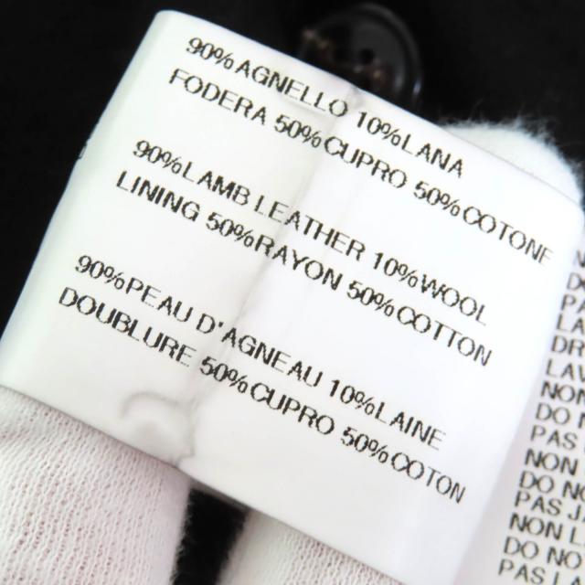 美品△Rick Owens リックオウエンス RP2718 アーカイブ ムートン ライダースジャケット ブラック 42 イタリア製 レディース_8