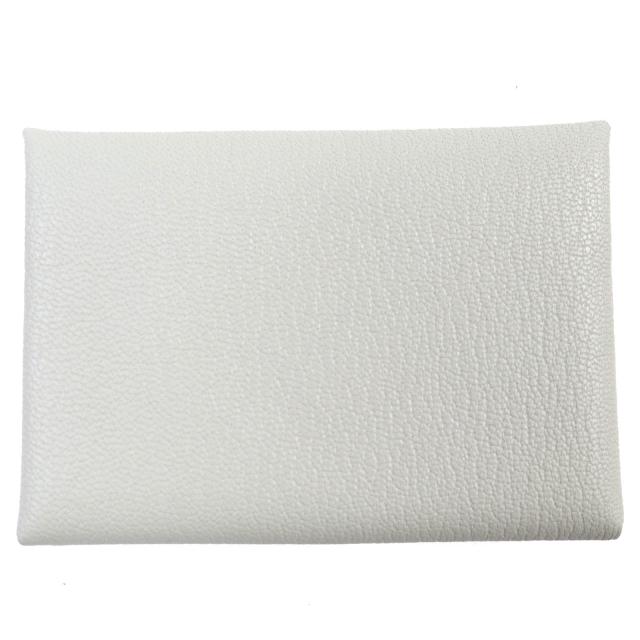 未使用品△HERMES エルメス カルヴィ デュオ シェーブルミゾル グリペール シルバー金具 ケース W刻印 箱付き 仏製 レディース