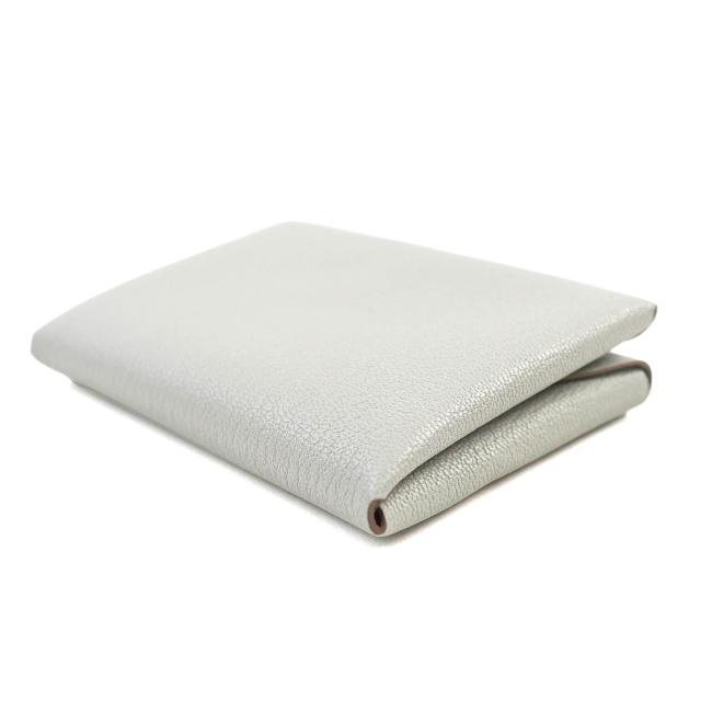 未使用品△HERMES エルメス カルヴィ デュオ シェーブルミゾル グリペール シルバー金具 コインケース W刻印 箱付き 仏製 レディース_3