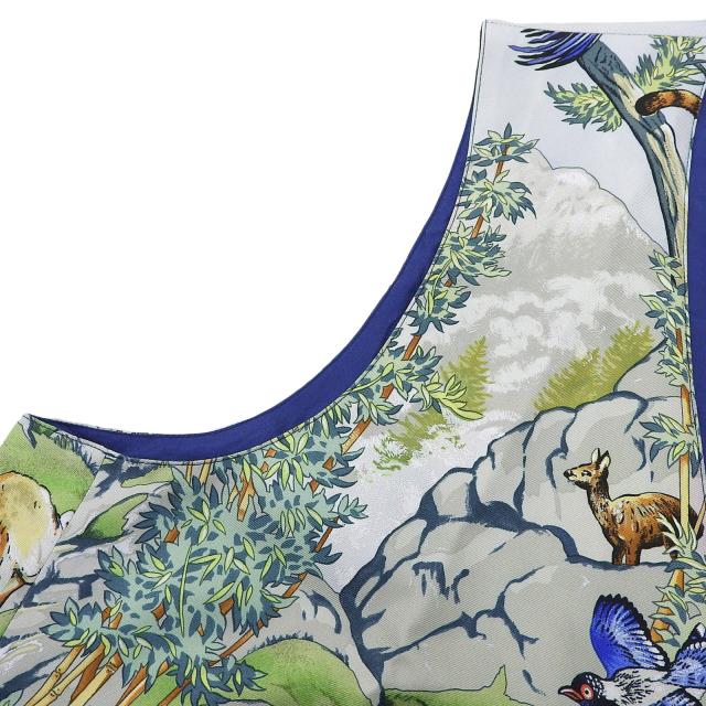 良品▲HERMES エルメス ヴィンテージ シルク100% 超希少 SICHUAN 四川省 アニマル柄 ジレ ベスト マルチカラー 46 フランス製 メンズ 良品△HERMES エルメス ヴィンテージ シルク100% 超希少 SICHUAN 四川