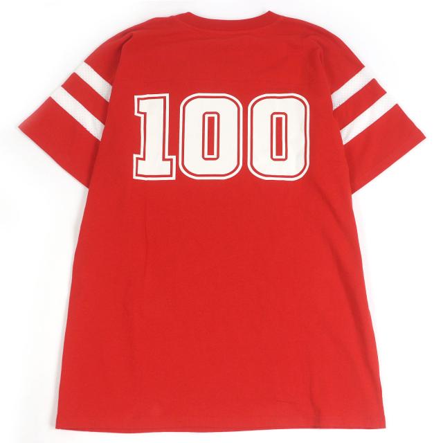 未使用品□GUCCI グッチ 100周年記念 22SS 655459 コットン100％ ロゴプリント カットソー 半袖Ｔシャツ レッド S イタリア製 正規品_2
