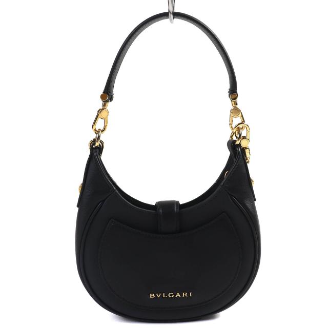 未使用品△BVLGARI ブルガリ 292051 セルペンティ エリプス スモール 2WAY レザー ハンドバック チェーン ショルダーバッグ ブラック_1