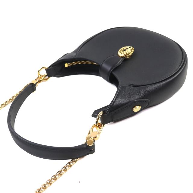 未使用品△BVLGARI ブルガリ 292051 セルペンティ エリプス スモール 2WAY レザー ハンドバック チェーン ショルダーバッグ ブラック_3