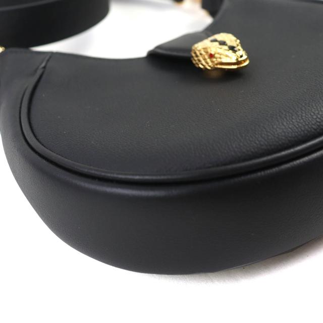 未使用品△BVLGARI ブルガリ 292051 セルペンティ エリプス スモール 2WAY レザー ハンドバック チェーン ショルダーバッグ ブラック_5