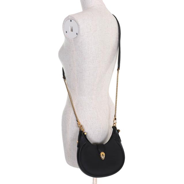 未使用品△BVLGARI ブルガリ 292051 セルペンティ エリプス スモール 2WAY レザー ハンドバック チェーン ショルダーバッグ ブラック_7