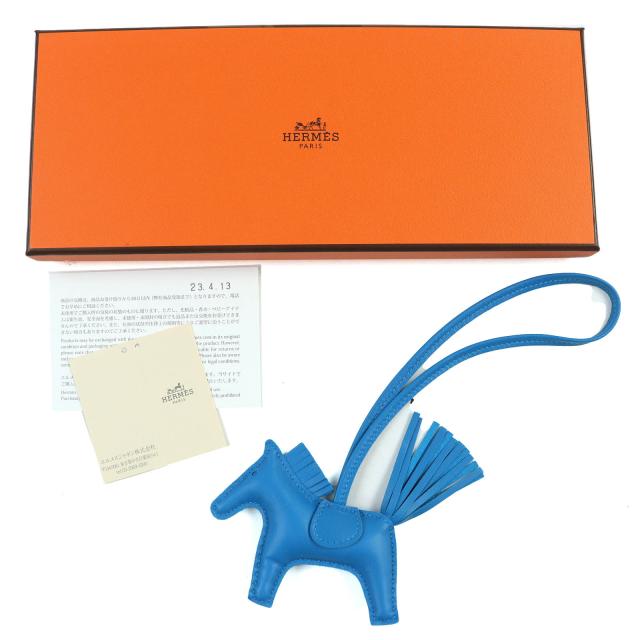 未使用品△HERMES エルメス ロデオチャームPM アニョーミロ ソーブルー