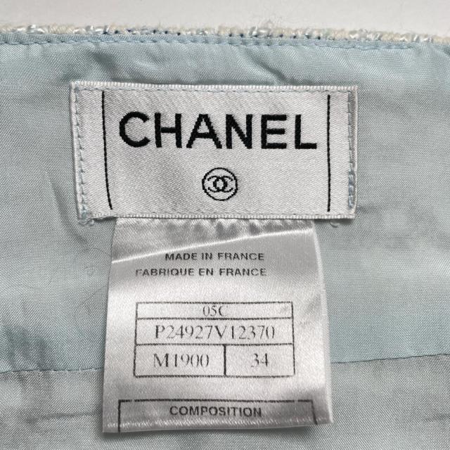 極美品▲CHANEL シャネル ヴィンテージ 05C P24927 ココマークパーツ ツイードスカート タイトスカート マルチ 34 仏製 正規品 レディース 極美品△CHANEL シャネル ヴィンテージ 05C P24927 ココマークパーツ