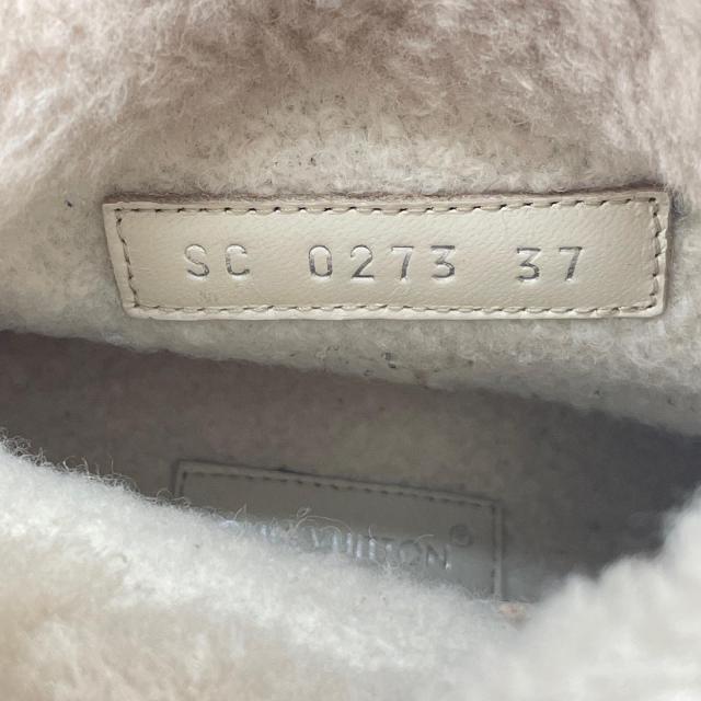 美品▲LOUIS VUITTON ルイヴィトン 2023年製 アスペンライン ムートン ベルトデザイン ショートブーツ ベージュ 37 伊製 レディース_8