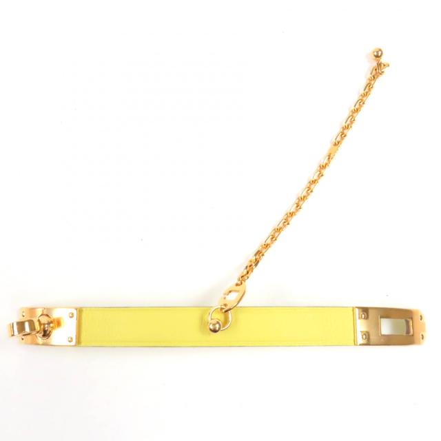 未使用品◇HERMES エルメス ケリー ゴールド金具 レザー グローブホルダー バッグチャーム イエロー 箱付き フランス製 レディース_6