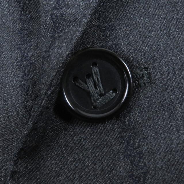 極美品□LOUIS VUITTON ルイヴィトン 25SS HSFJ8E PONT NEUF FIT LVロゴ ピークドラペル シングルスーツ グレー 46 イタリア製 正規品