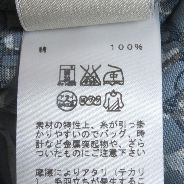 極美品□HERMES エルメス コットン100％ ラビリンス ホースビット 半袖Ｔシャツ カットソー ライトブルー M イタリア製 正規品 メンズ_4
