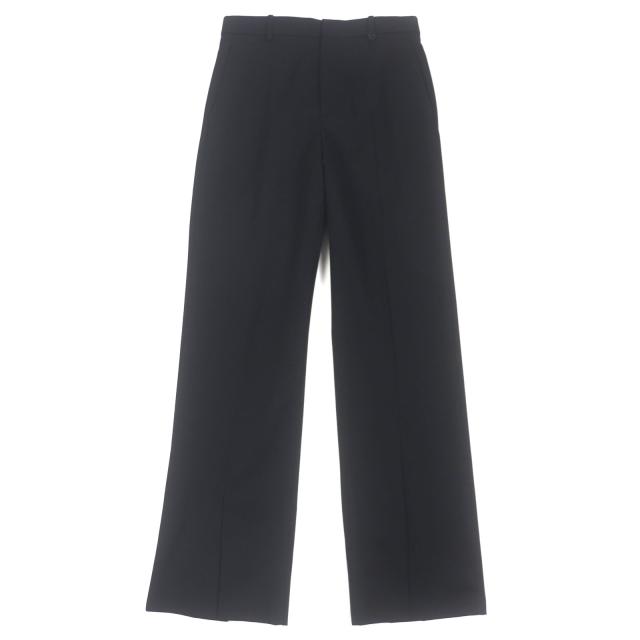 極美品▼LOUIS VUITTON ルイヴィトン 22SS スプリットトラウザーズ LV金具付き 裾スリット パンツ スラックス ブラック 40 正規品 メンズ