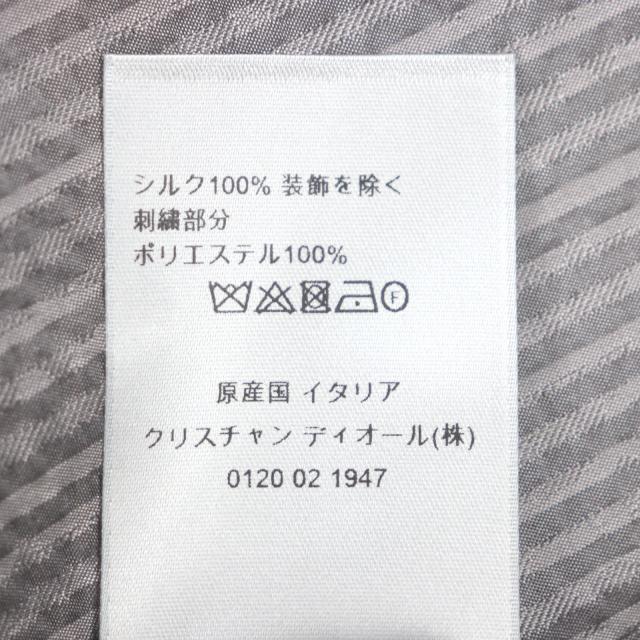 極美品▼DIOR ディオール オム 193C545G5566 シルク100% ロゴ刺繍 ストライプ柄 シアサッカー ショートスリーブ 半袖シャツ 37 正規品_8