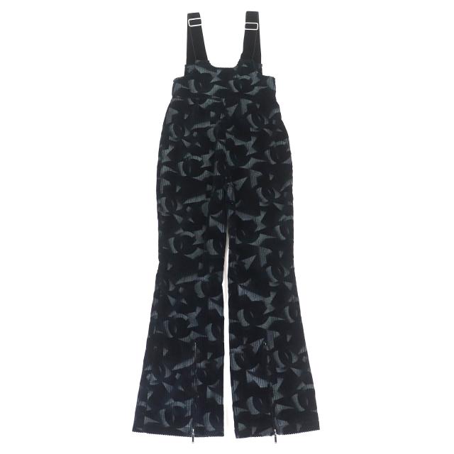美品△CHANEL シャネル 24AW P77394 ココネージュ ココボタン 裾フレアジップ ジャンプスーツ オーバーオール サロペット 黒 34 正規品_1