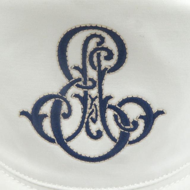 極美品□HERMES エルメス ハーパー・エミール・エルメス 刺繍 エンブロイダリー バケットハット ホワイト 58 イタリア製 正規品 メンズ_4
