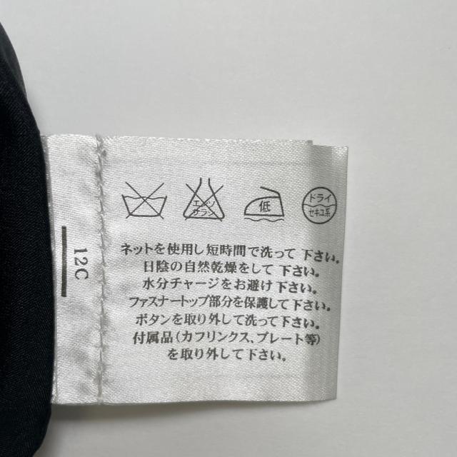 美品▲CHANEL シャネル P41438 ウール カシミヤ混 ココマークボタン 膝丈 タイトスカート ブラック 36 フランス製 正規品 レディース_7