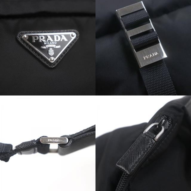 極美▽PRADA プラダ 2VH021 モンターニャ テスート サフィアーノレザー