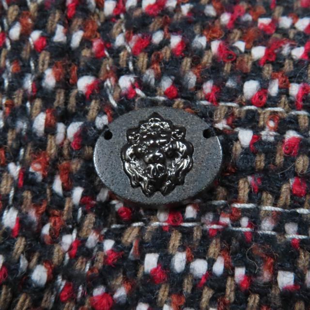 極美品☆CHANEL シャネル 14B P49828W05551 ライオンココボタン 半袖 ツイード ワンピース マルチカラー 36 仏製 正規品 レディース_6