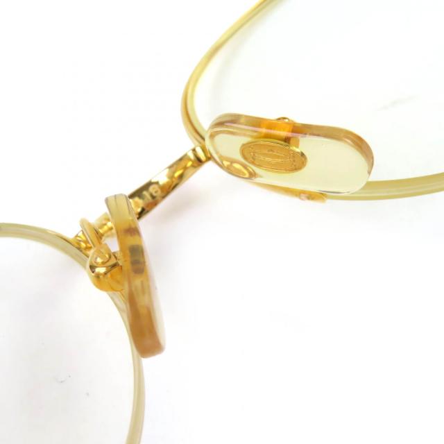 美品△Cartier カルティエ ハーフリム トリニティ 4Pブルージェムストーン メガネ 眼鏡 アイウェア ゴールド ブラック 54□18 130 度入り_7