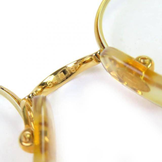 美品△Cartier カルティエ ハーフリム トリニティ 4Pブルージェムストーン メガネ 眼鏡 アイウェア ゴールド ブラック 54□18 130 度入り_8