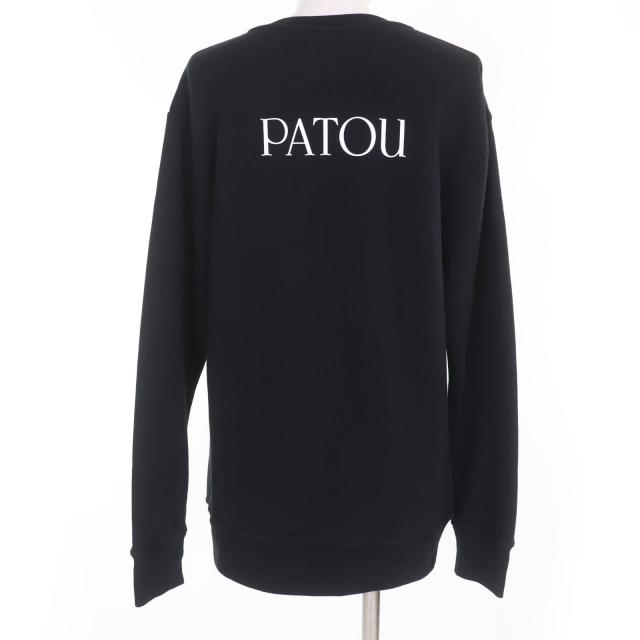 極美品☆PATOU  パトゥ 21PA1-JE018-95 コットン100％ バックロゴ 長袖 スウェット ブラック M 正規品 レディース 極美品☆PATOU パトゥ 21PA1-JE018-95 コットン100％ バックロゴ 長袖