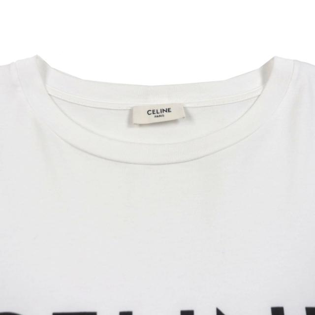 極美品▼CELINE セリーヌ 2X681671Q コットン100% エディ期 ロゴプリント クルーネック ショートスリーブ 半袖Ｔシャツ S 正規品 メンズ_1