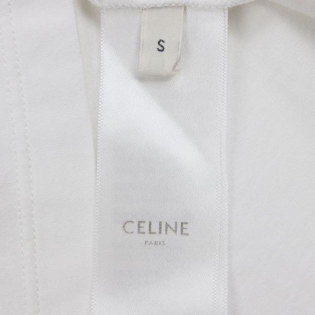 極美品▼CELINE セリーヌ 2X681671Q コットン100% エディ期 ロゴプリント クルーネック ショートスリーブ 半袖Ｔシャツ S 正規品 メンズ_5