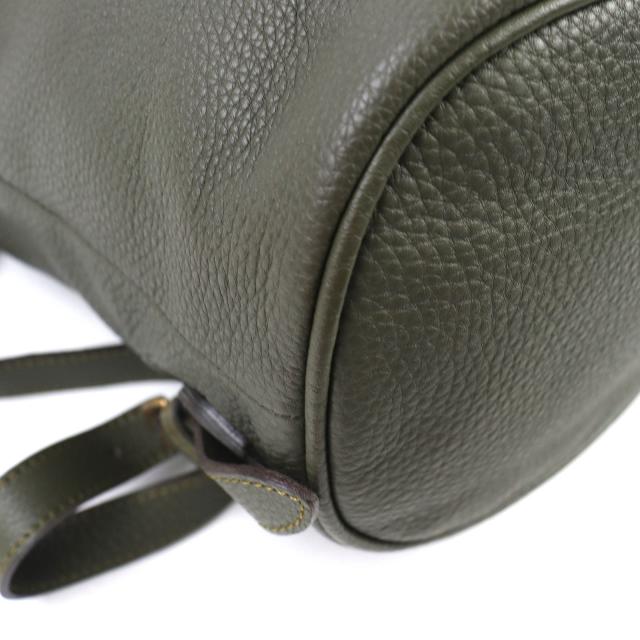 美品△Felisi フェリージ 16/35-LD ロゴバックル 2WAY レザー トートバッグ リュック・デイパック ダークグリーン 伊製 定価132000円