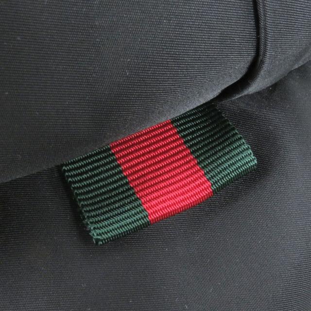 美品□GUCCI グッチ 802172 ナイロン シェリーライン ウェブライン ラージ ロゴ トートバッグ ブラック 保存袋付き イタリア製 メンズ_8