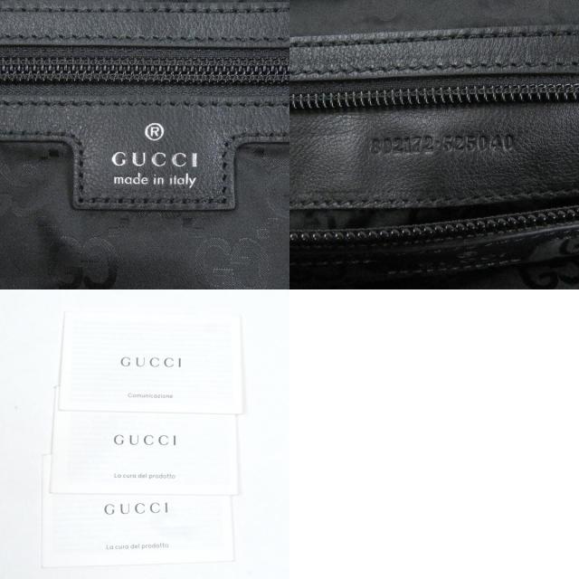 美品□GUCCI グッチ 802172 ナイロン シェリーライン ウェブライン ラージ ロゴ トートバッグ ブラック 保存袋付き イタリア製 メンズ_9