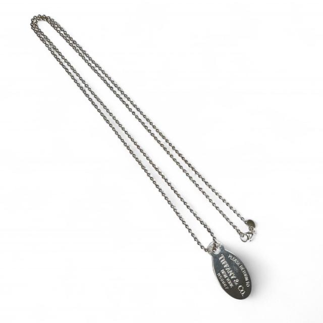 極美品▲TIFFANY&amp;Co. ティファニー リターントゥティファニー  SV925 オーバルタグ  ロング ネックレス シルバー レディース