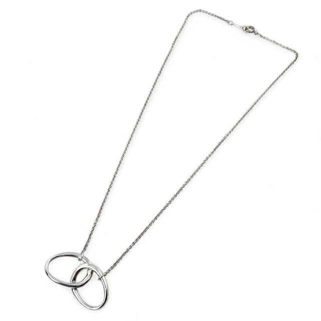 美品▲TIFFANY&amp;Co. ティファニー エルサペレッティ ダブルループ  SV925 リング ネックレス ペンダント シルバー レディース