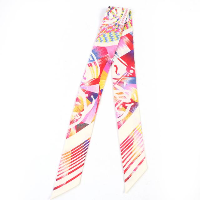 未使用品☆HERMES エルメス ツイリー エクスリブリス マーブル 京都マーブル 限定品 シルク100％ ROSE/BLANC/BLEU スカーフ 箱付 日本製