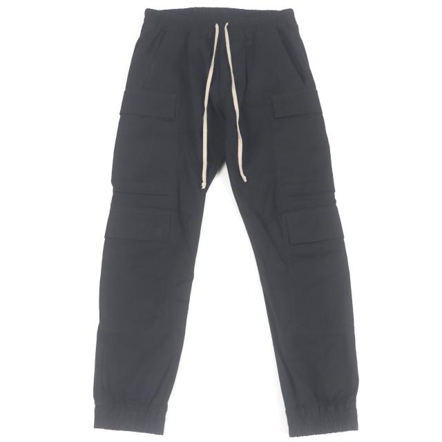 美品□Rick Owens リックオウエンス 23SS RU01C4337 マストドンメガカーゴロングパンツ ブラック 48 イタリア製 正規品 メンズ オススメ
