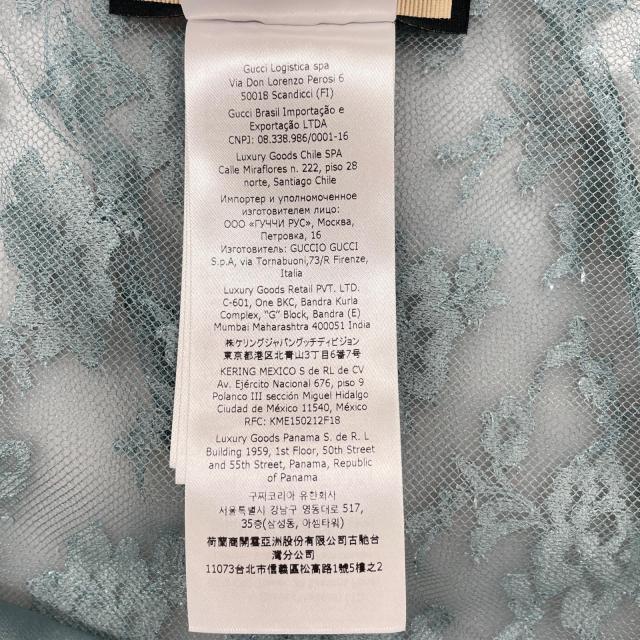 未使用品▲GUCCI グッチ 22AW 699241 フローラルレース アシンメトリー マキシスカート ロングスカート サックスブルー 38 伊製 正規品_6