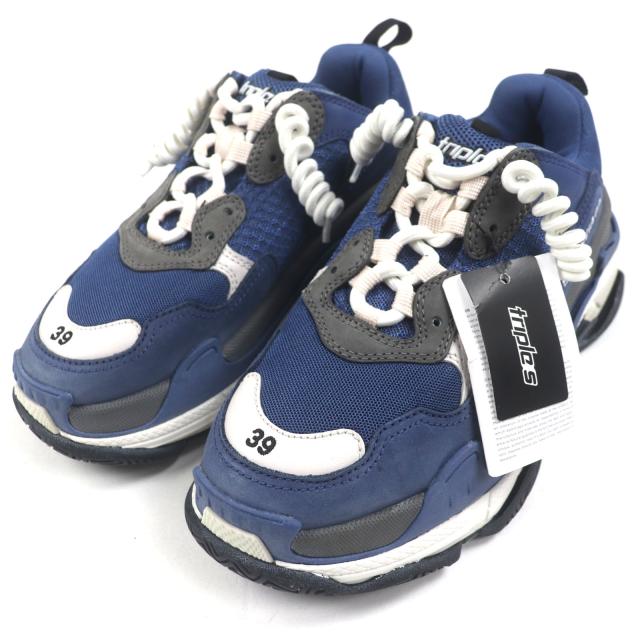 【ドンドン見直し】未使用品▼BALENCIAGA バレンシアガ 533878 TRIPLE S トリプルS スウェードレザー使い スニーカー 39 26cm メンズ