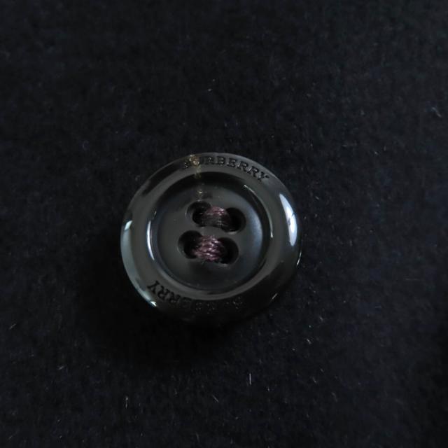 極美品★BURBERRY LONDON バーバリーロンドン FN348-931 アンゴラ混 ベルト付 裏地チェック柄 スタンドカラー コート ブラック 36 正規品_5