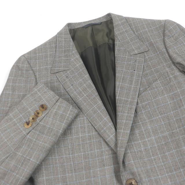 極美品□PAUL SMITH COLLECTION ポールスミスコレクション ウール100% チェック柄 シングルスーツ ブラウン系 M 日本製 正規品 メンズ 極美品□PAUL SMITH COLLECTION ポールスミスコレクション ウール100