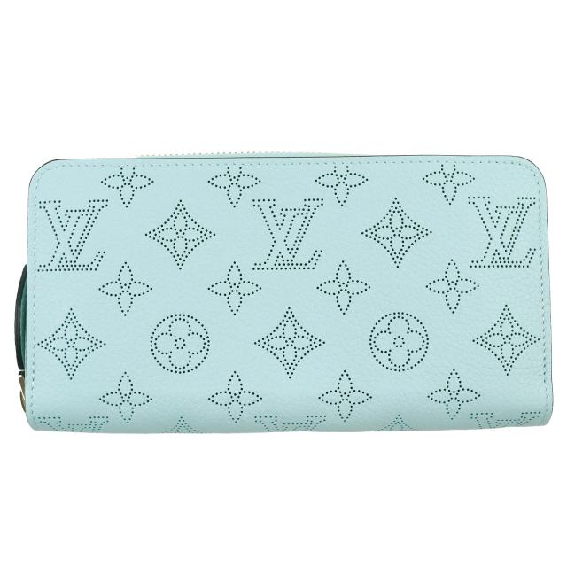 未使用品△LOUIS VUITTON ルイヴィトン M82197 デニムブルー モノグラムマヒナ ジッピーウォレット ラウンドファスナー 長財布　保存袋付
