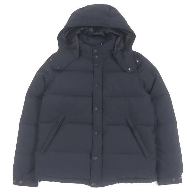 【ドンドン見直し】美品□STAMMBAUM シュタンバウム フーデッド ダウンジャケット パファージャケット ブラック 38 日本製 正規品 メンズ