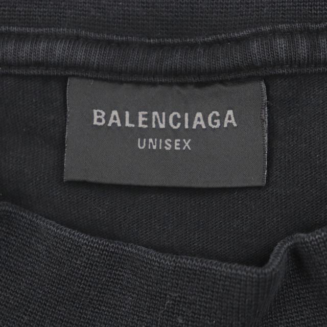 美品▼BALENCIAGA バレンシアガ 22AW 712398 Be different UNISEX オーバーサイズ ダメージ加工 クルーネック 半袖Ｔシャツ 5 正規品_4