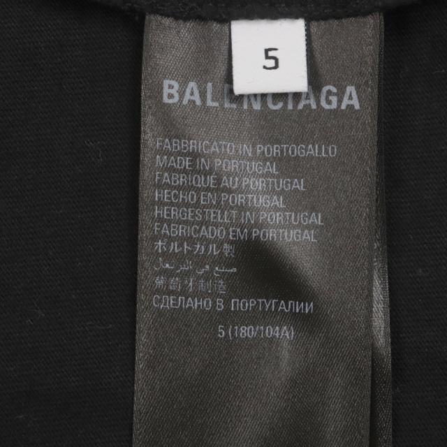 美品▼BALENCIAGA バレンシアガ 22AW 712398 Be different UNISEX オーバーサイズ ダメージ加工 クルーネック 半袖Ｔシャツ 5 正規品_5